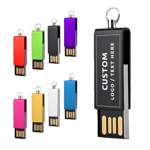 Bulk Custom Metal USB Flash Drive | Branded Thumb Drive with Logo | USB 2.0 High-Speed Storage | Corporate Gift & Promotional Solution (128G,500PCS) - Demo Store