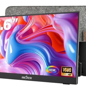 InnoView Portable Monitor 15.6" 1080P Portable Monitors for Laptop with Protective Sleeve Built-in 90° Adjustable Stand USB C HDMI Ultra-Slim Portable Laptop Monitor for MacBook Phone PS Xbox Switch – AmaSync Store