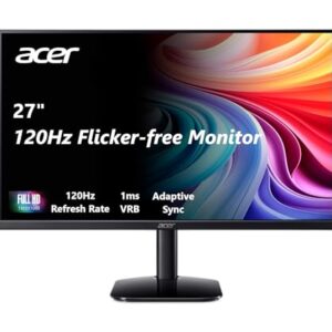 acer KB272 G0bi 27" IPS Full HD (1920 x 1080) Gaming Office Monitor | Adaptive-Sync Support (FreeSync Compatible) | Up to 120Hz Refresh | 1ms (VRB) | sRGB 99% | Tilt | HDMI & VGA Ports - Demo Store