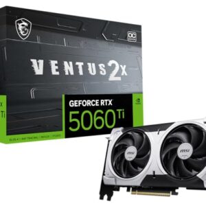 MSI Gaming RTX 5060 Ti 8G Ventus 2X OC Plus Graphics Card (8GB GDDR7,TBA-bit, Extreme Performance: TBA MHz, DisplayPort x3 2.1a, HDMI 2.1b, NVIDIA Blackwell Architecture) – AmaSync Store
