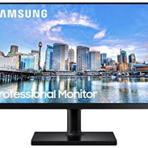 SAMSUNG FT45 Series 24-Inch FHD 1080p Computer Monitor, 75Hz, IPS Panel, HDMI, DisplayPort, USB Hub, Built-in Speakers, Height Adjustable Stand, 3 Yr WRNTY (LF24T450FZNXGO),Black -