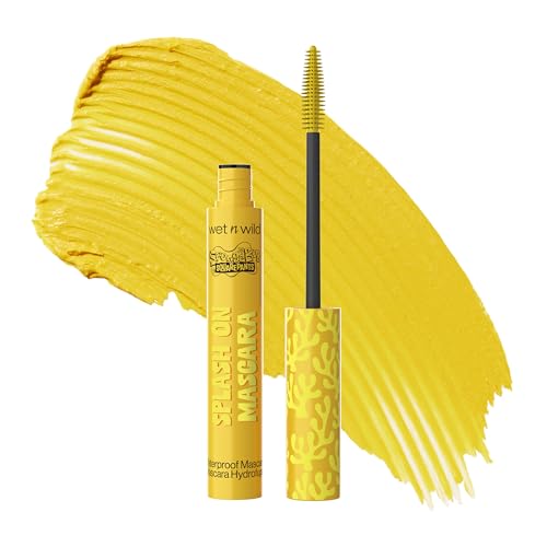 wet n wild SpongeBob Splash On Waterproof Mascara – Bold Yellow Mascara for Volume, Definition & Long-Lasting Wear, Cruelty Free – Make a Splash -