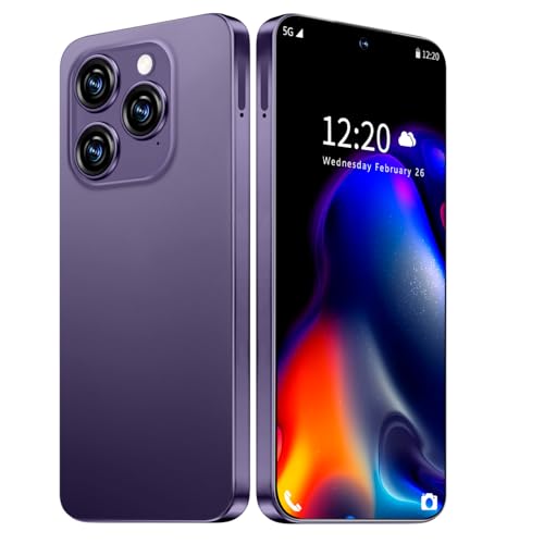 AOZVEIZ 16 PROMAX Unlocked Phone, 8+256GB Smartphone, Android 13.0, Long Battery Life 7000mAh, 6.99“ HD Screen with 128GB Memory Card, Face ID/Dual SIM/5G/Fingerprint Lock/Photos/GPS (Deep Purple) – AmaSync Store