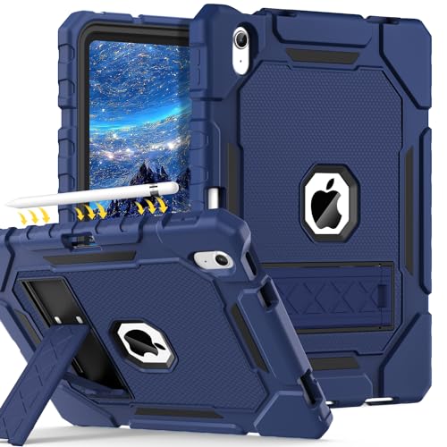 Grifobes for iPad A16 Case 11th Generation 11 inch 2025 / iPad 10th Generation Case 10.9 inch 2022, Heavy Duty Military Grade Shockproof Cover with Pencil Holder for i Pad 11/10 Gen (Navy Blue) – AmaSync Store