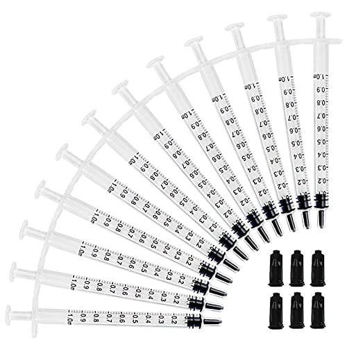 DEPEPE 120pcs 1ml Luer Slip Tip Syringe with Caps, Without Needle, for Pet Feeding and Industrial Use -