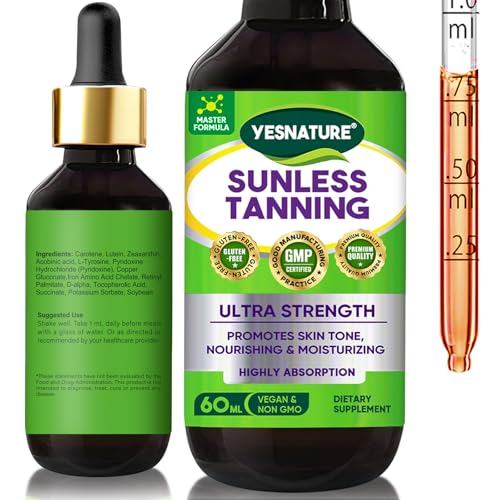 Tanning Drops to Drink, Sunless Tanning Drops To Drink, Moisturizing Tanner for Face and Body, Effect -