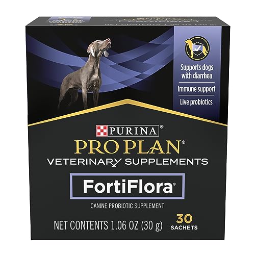 Purina Pro Plan Veterinary Supplements FortiFlora Dog Probiotic Supplement, Canine Nutritional Supplement - 30 Ct. Box -