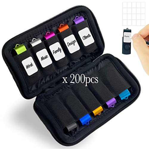 200pcs Flash Drive Case USB Storage Case JBOS USB Holder Storage Bag for USB Flash Drive Electronic Accessories Organizer for USB Flash Drive, USB Case, Thumb Drive Caes, Jump Drive Case - Demo Store