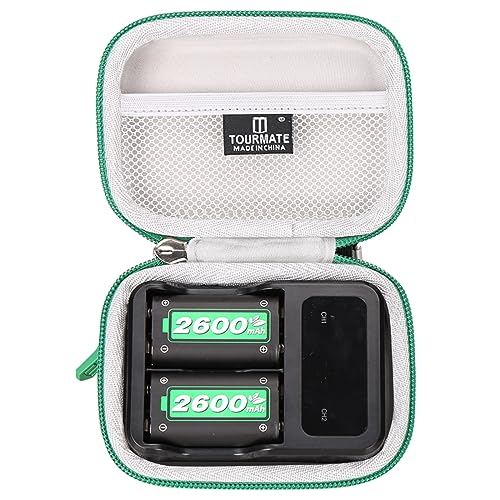 Tourmate Hard Travel Case Compatible for Ponkor Rechargeable Battery Packs for Xbox Series X|S/Xbox One Elite Wireless Controller -