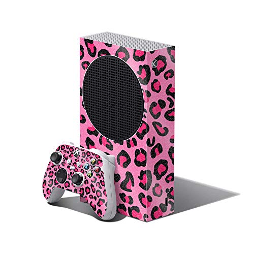MIGHTY SKINS Glossy Glitter Skin Compatible with Xbox Series S Bundle - Pink Leopard | Protective, Durable High-Gloss Glitter Finish | Easy to Apply and Change Styles | Made in The USA -