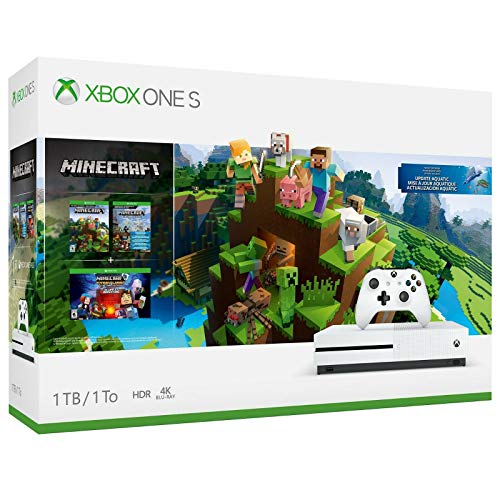 Xbox One S 1TB Console ? Minecraft Bundle (Discontinued), White -
