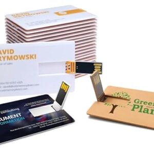 Credit Card USB Flash Drive | Bulk Custom Thumb Drive with Logo | High-Speed USB 2.0 | Corporate & Data Storage Solution (16G,100PCS) - Demo Store