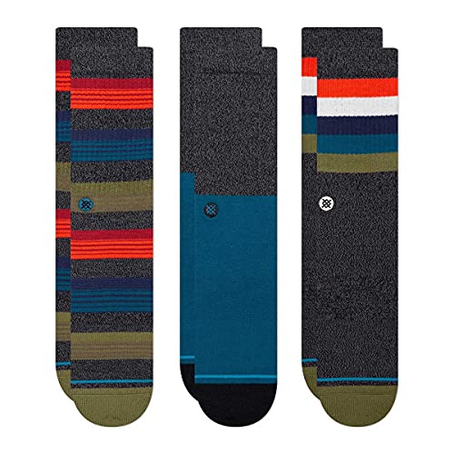 Stance Crew Myrtle Socks [3 Pack] (Medium, Black) -