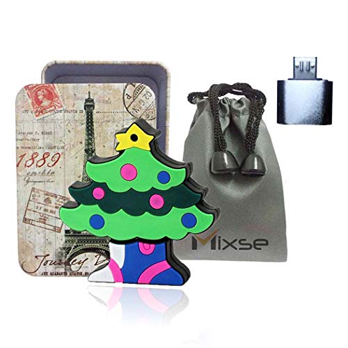 Mixse USB Flash Drive Memory U Disk Stick Storage Device Novelty Cute Christmas Tree B 32GB - Demo Store