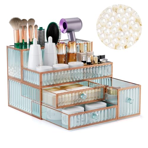 Youdepot Bathroom Organizer Hair Dryer Holder,Makeup Brush Organizer,Hair Tool Organizer,Makeup Organizer for Vanity -