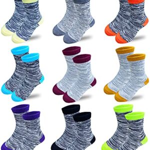 JAMEGIO Toddler Kids Boys Girls Fashion Cotton Socks Soft Crew Socks for 2-14 Years Boys Girls -9 Pairs(4-6T) -