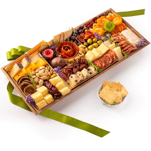 Nibble Charcuterie Premium Meat & Cheese Board, Ready to Serve Charcuterie Board Christmas, Holiday, Birthday, Corporate Gifts, Serves 6-9 -