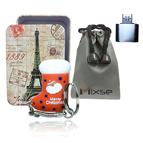 Mixse USB Flash Drive Memory U Disk Stick Storage Device Novelty Cute Christmas Sock 16GB - Demo Store
