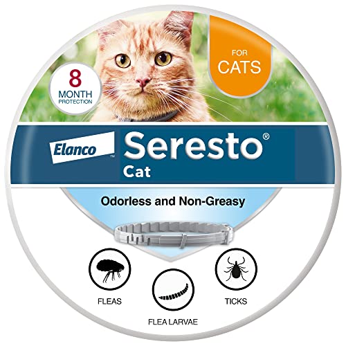 Seresto Cat Vet-Recommended Flea & Tick Treatment & Prevention Collar for Cats | 8 Months Protection -