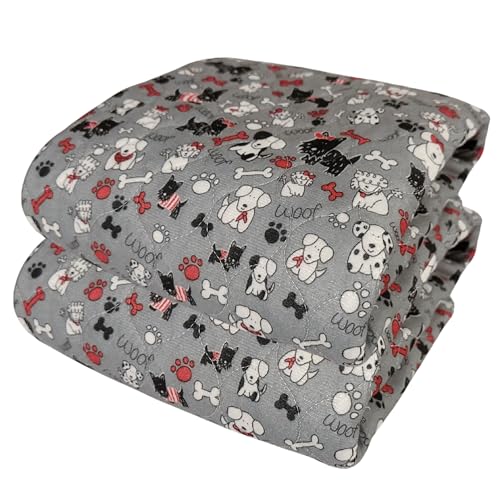 Caldwell's Pet Supply Co. 30x36 Potty Pads, Washable Pee Pads for Dogs, Reusable Pee Pad for Dogs, Puppy Potty Mat, Whelping Rug, Reusable Puppy Mat, Waterproof Rug for Dog, Medium (Set of 2) -