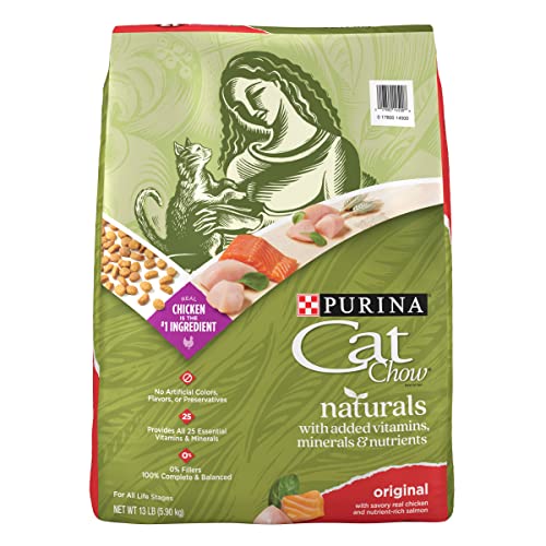 Purina Cat Chow Naturals With Added Vitamins, Minerals and Nutrients Dry Cat Food, Naturals Original - 13 lb. Bag -