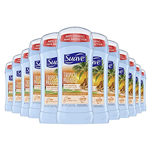 Suave Tropical Paradise Invisible Solid Anti-Perspirant Deodorant 2.6 oz (Pack of 12) -