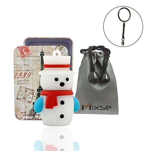 Mixse USB Flash Drive Memory U Disk Stick Storage Device Novelty Cute Snowman A 16GB - Demo Store