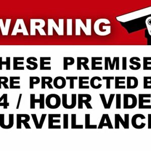 (6 Pack) 3.5 X 2.5 Self Adhesive Home Business Security DVR Camera Video Surveillance System Window Door Warning Alert Sticker Decals. for Indoor/Outdoor use -