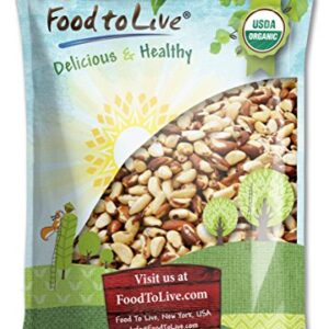 Food to Live - Organic Brazil Nuts, 12 Pounds – Non-GMO, Raw, Whole, No Shell, Unsalted, Kosher, Vegan, Keto, Paleo Friendly, Bulk, Rich in Selenium -