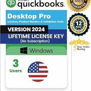 QBDT Pro 2024 | 3 User's | NO DVD | Lifetime | Amazon Message Delivery(Within 12hrs) | Windows Only | 100% Money Back Guarantee – AmaSync Store