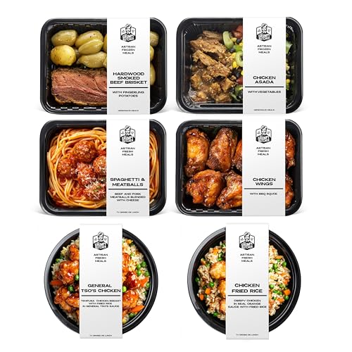 Grumpy Butcher Chef-Crafted Gourmet Meals Sampler: World Flavors, 6-pack (10 – 15 oz each) – Premium Prepared Meals & Entrees -
