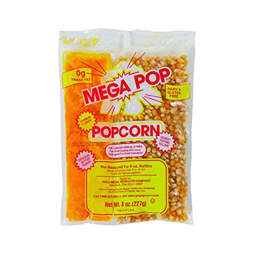 Gold Medal 2611432 Gold Medal Mega Pop Popcorn Butter 8 Oz. 36/Carton (2836) -