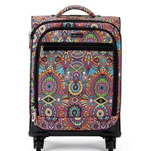 Sakroots Women's On The Go 21" Roller Suitcase in Sustainable Materials, Rainbow Wanderlust, Carry-On 22-Inch -