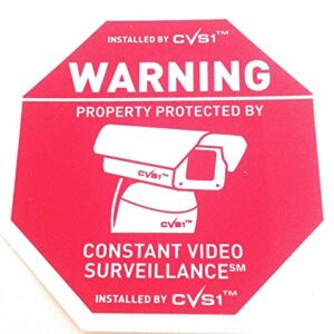 7 Security Camera CCTV Surveillance Warning Home Security Decals Static Cling No Glue! -