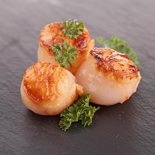New York Steak & Seafood Jumbo Scallops - Frozen Sea Scallops - Wild Caught Fresh Dry Scallops without Water Added (5 lbs. Scallops) -