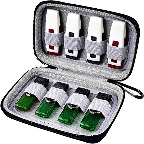 USB Flash Drive Case, SD Card Holder Compatible with Thumb Drive, Memory Cards, SDXC SDHC Storage Bag, Electronic Accessories Organizer for SanDisk for Samsung for Inland (Blue) - Demo Store