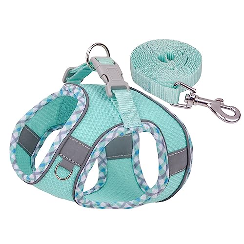 Pet Harness Dog Harness with Leash Tear Resistant Pet Supplies Green S -