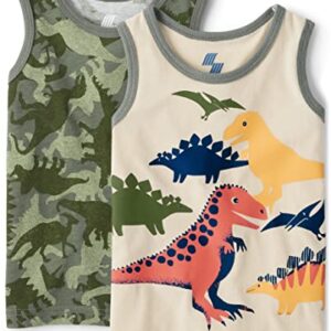 The Children's Place,And Toddler Boys Fashion Tank Tops,Baby-Boys,Green Agate|hay Stack,6-9 Months -