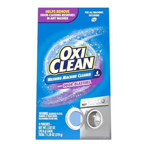 OxiClean Washing Machine Cleaner with Odor Blasters, 4 Count -