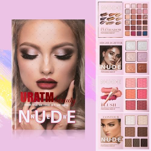 4-Layer Multi - Functional Beauty Book Kit- Style Makeup Palette Ingeniously Combines Eyeshadows, Blushes, Highlighters, Contour Powders In One,Best Choice for A Gift for Women (U137A) -