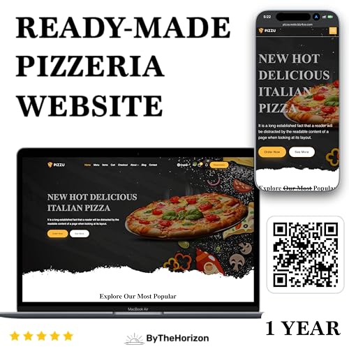 Pizzeria Website with Online Ordering – Already online, No Coding and building! Zero Commissions, QR Menu, Delivery & Pickup. Software key card. 1 Year – AmaSync Store