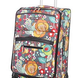 Lily Bloom Midsize 24" Expandable Design Pattern Luggage With Spinner Wheels For Woman (24in, Bliss) -