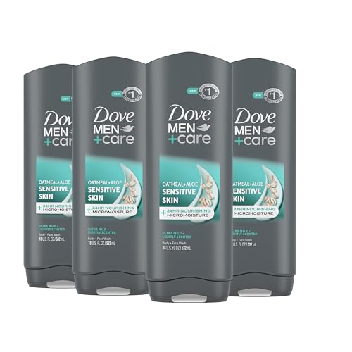 DOVE MEN + CARE Sensitive Skin Body & Face Wash 4 Count -