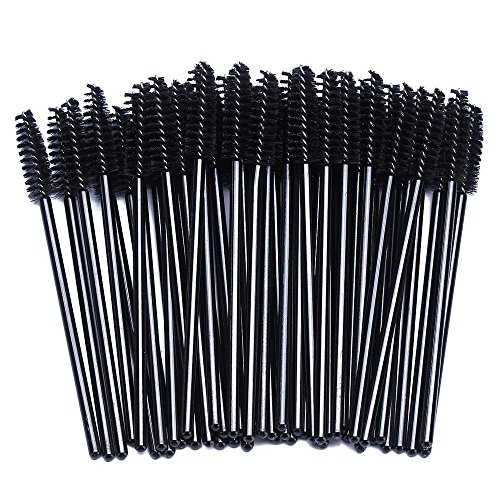BTYMS 100 Pcs Disposable Eyelash Spoolies Brush Mascara Applicator Lash Wand Lashes Brush Eyebrow Spooly for Extension -
