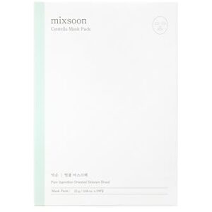 mixsoon Centella Mask Pack Face Moisturizer Soothing Calming Sheets Korean Glass Skin Care 1Pack (5ea) -