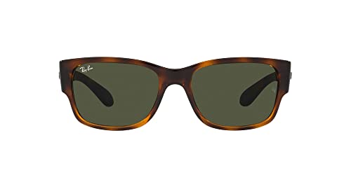 Ray-Ban RB4388 Square Sunglasses, Havana/Green, 58 mm -