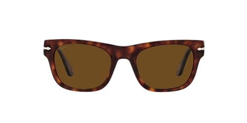 Persol PO3269S Square Sunglasses, Havana/Brown Polarized, 52 mm -