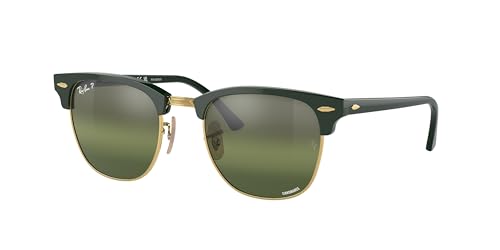 Ray-Ban RB3016 Sunglasses Bundle: RB 3016 CLUBMASTER 1368G4 Clubmaster Green On Arista Dar and Universal Anti-slip Silicone Leash -