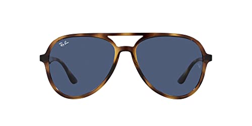 Ray-Ban RB4376 Aviator Sunglasses, Havana/Dark Blue, 57 mm -