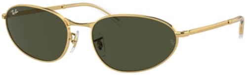 Ray-Ban RB3734 Sunglasses Bundle: RB 3734 001/31 Arista/Green Crystal Standard and Eyewear Cleaning Kit -